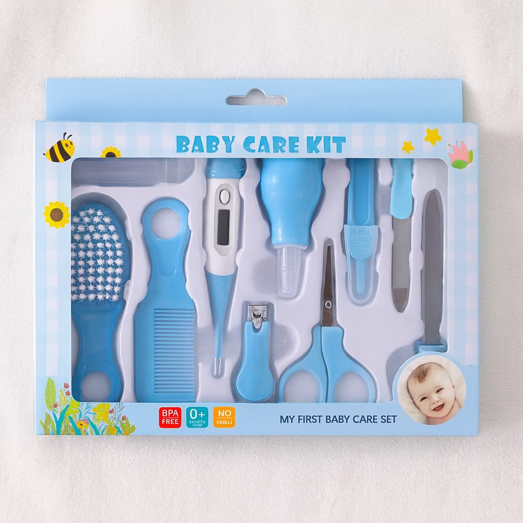 Kit de soins pour bébé bleu