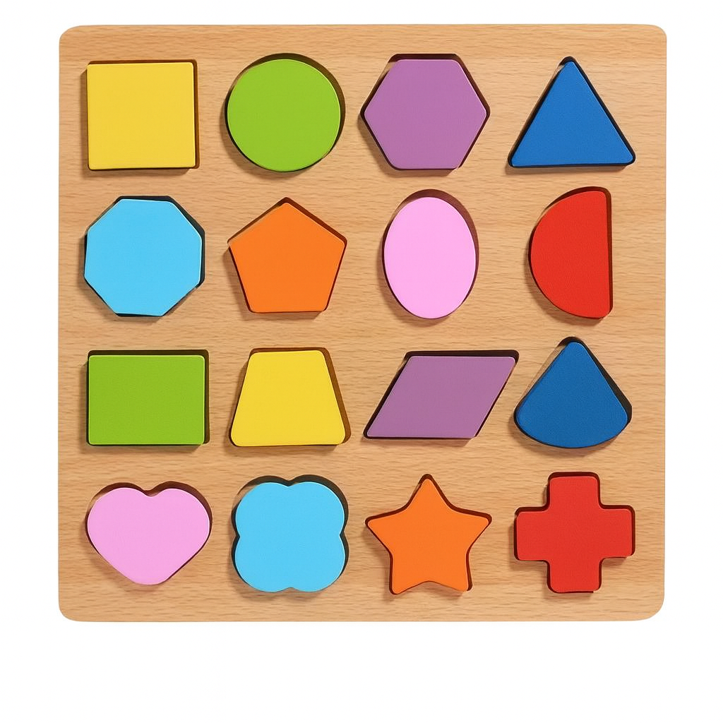 Puzzles éducatifs en bois – Lettres, Chiffres & Formes