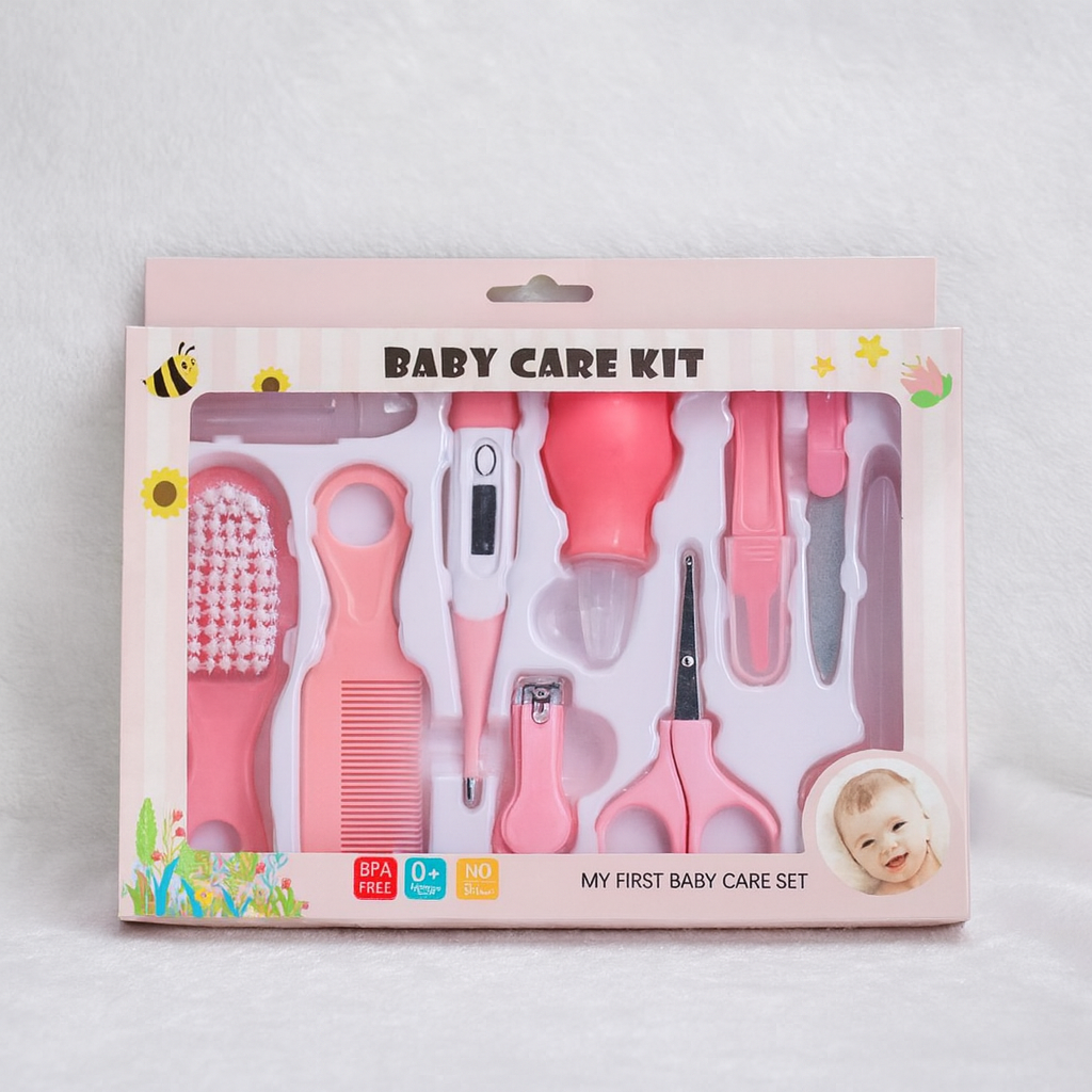 Kit de soins pour bébé rose